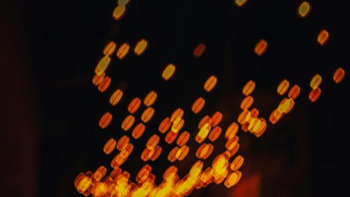 Abstract Golden Bokeh Lights Dark Cinematic Desktop Wallpaper