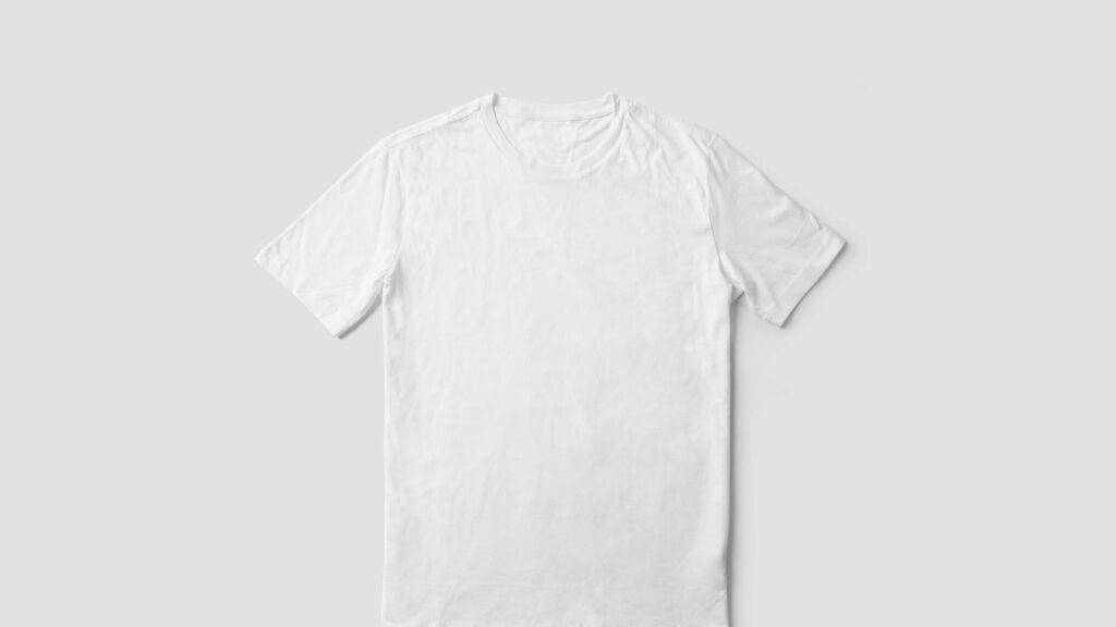 Minimalist White Cotton T-Shirt Design 4K Desktop Wallpaper