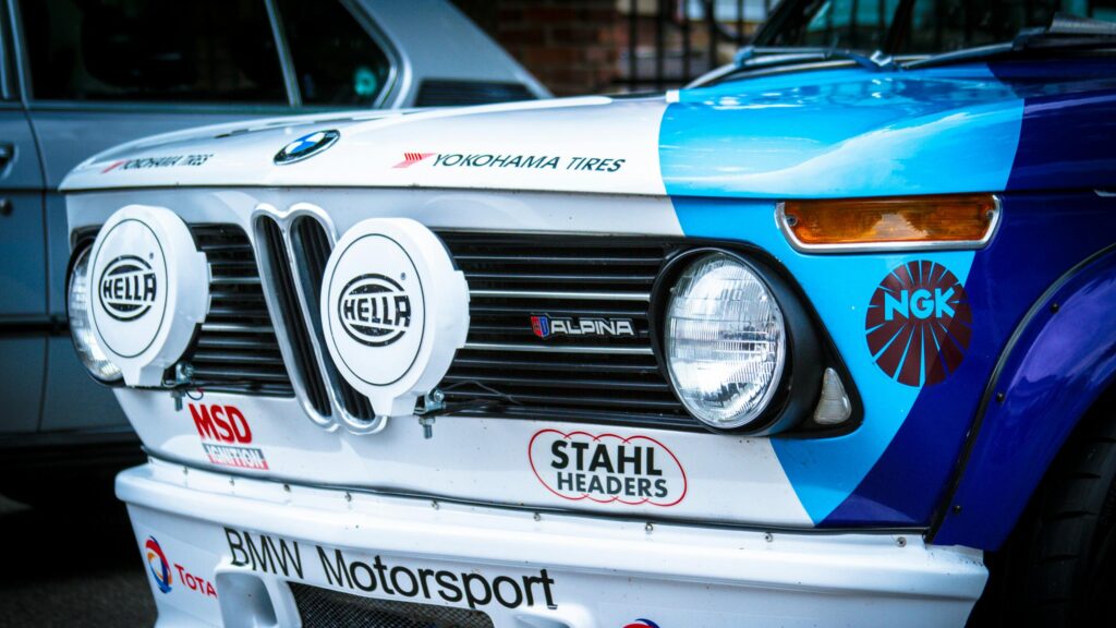 Retro BMW Alpina Motorsport Race Car Front View 4K Wallpaper