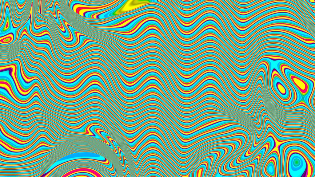 Psychedelic Neon Wave Abstract Art 4K Desktop Wallpaper