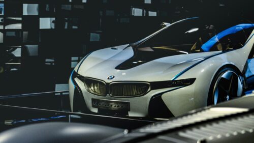 Futuristic BMW Vision Concept Sports Car Front View 4K Wallpaper