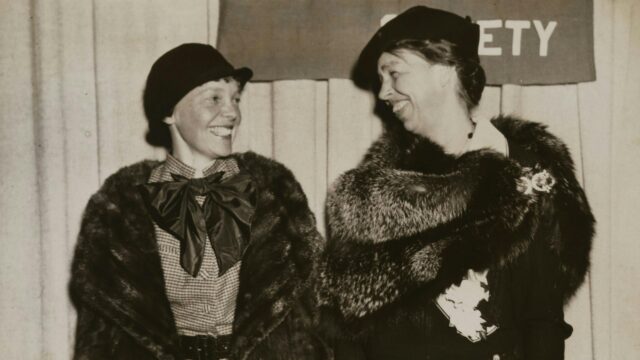 Amelia Earhart and Eleanor Roosevelt Historical Portrait 4K Wallpaper