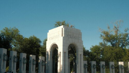 World War II Memorial Atlantic Pavilion Sunset PC Wallpaper