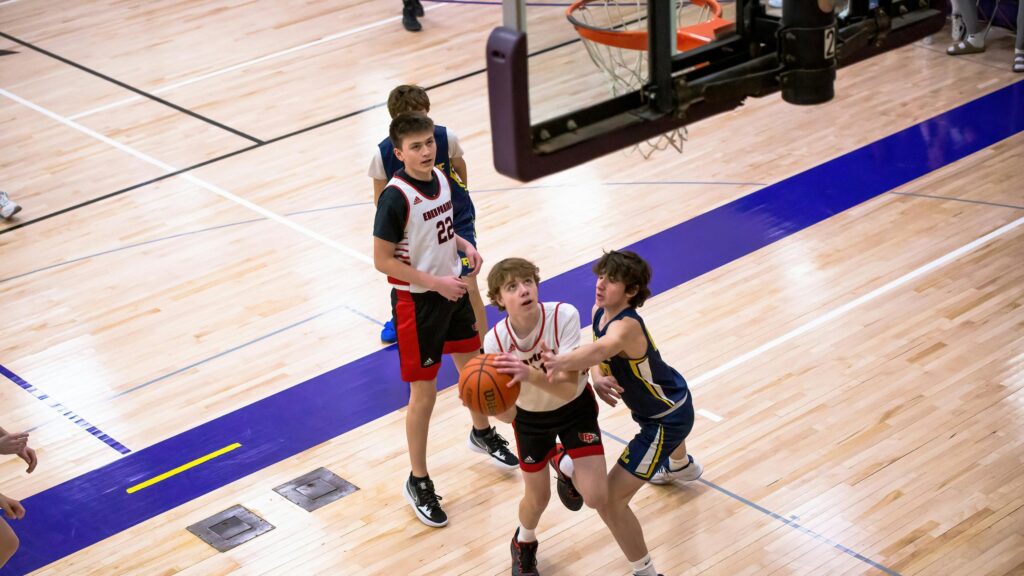 High School Basketball Game Action Intensity 4K Desktop Wallpaper