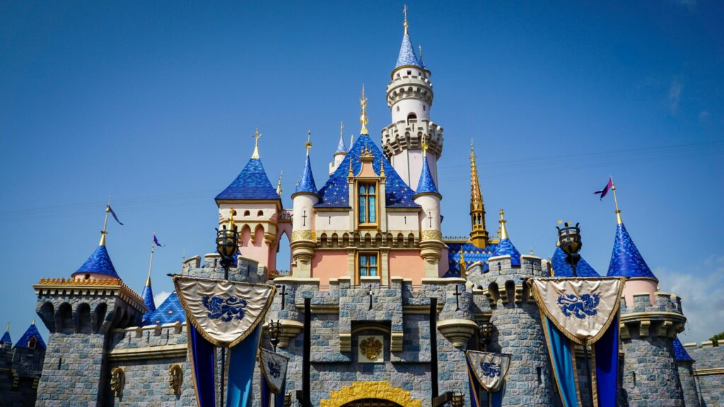 Magical Disneyland Sleeping Beauty Castle Enchanted 4K Wallpaper