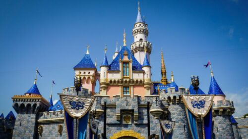 Magical Disneyland Sleeping Beauty Castle Enchanted 4K Wallpaper
