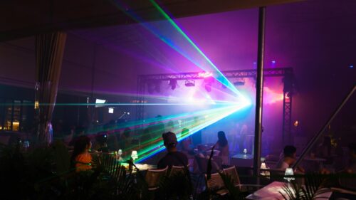 Neon Laser Light Party Atmosphere Desktop Wallpaper