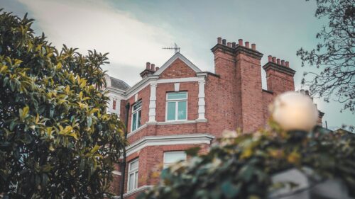 Classic Red Brick Victorian Architecture House Desktop Wallpaper