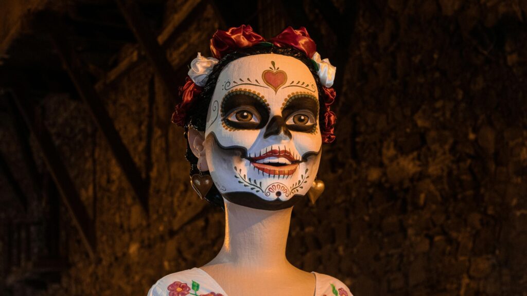Dia de los Muertos Catrina Face Paint Art Desktop Wallpaper