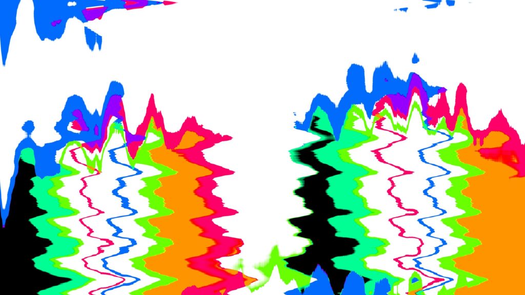 Abstract Neon Wave Distortion Digital Art Desktop Wallpaper