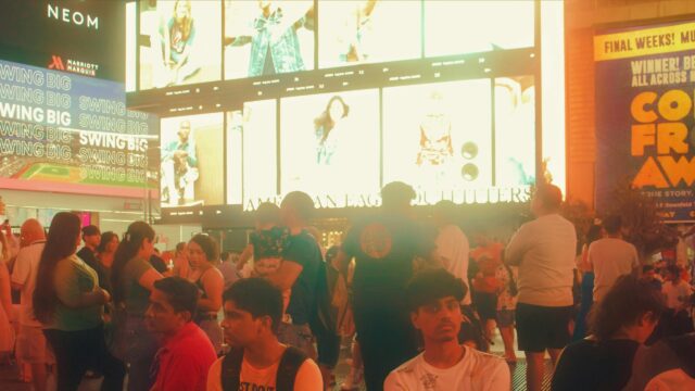 Vibrant Nightlife in Times Square New York City 4K Desktop Wallpaper