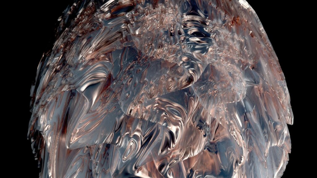 Abstract Liquid Metallic Sphere Art 4K Desktop Wallpaper