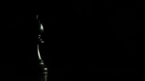 Minimalist Black Chess Bishop Piece Elegant Dark Desktop Wallpaper
