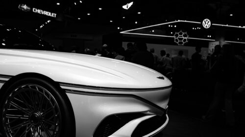 Elegant Luxury White Sports Car Concept Front View 4K Wallpaper