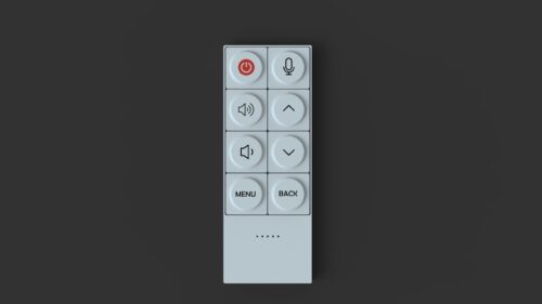 Minimalist White TV Remote Control Concept 4K Desktop Wallpaper
