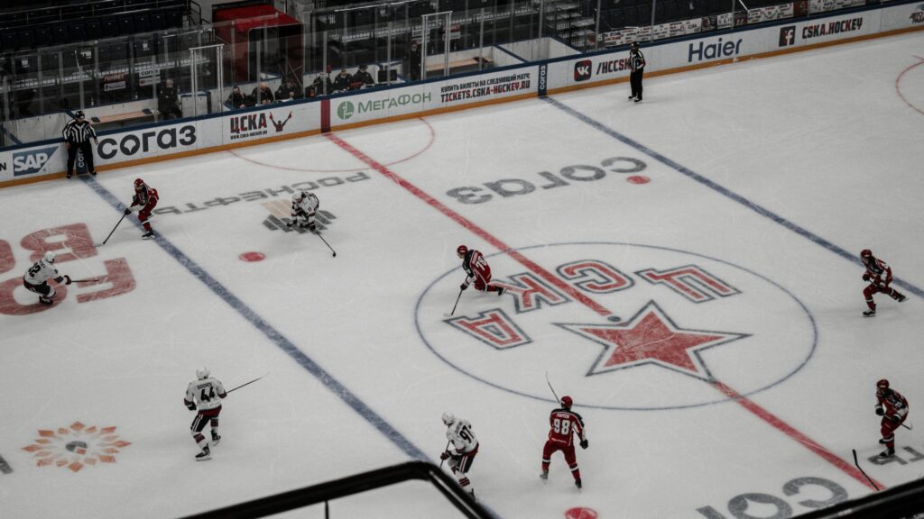 Professional Ice Hockey Match at the Arena 4K Wallpaper