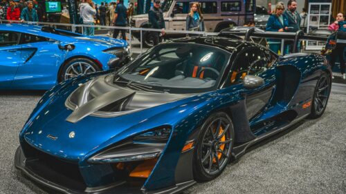 Stunning Blue McLaren Senna Exotic Supercar 4K Desktop Wallpaper