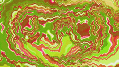Abstract Swirling Lime Green and Vibrant Pink Liquid Art 4K Wallpaper