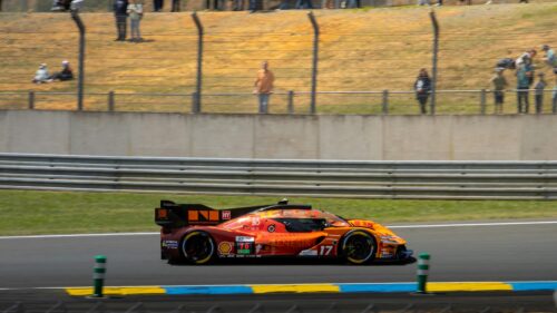 Genesis Magma Racing Car Speeding on Track Desktop Wallpaper