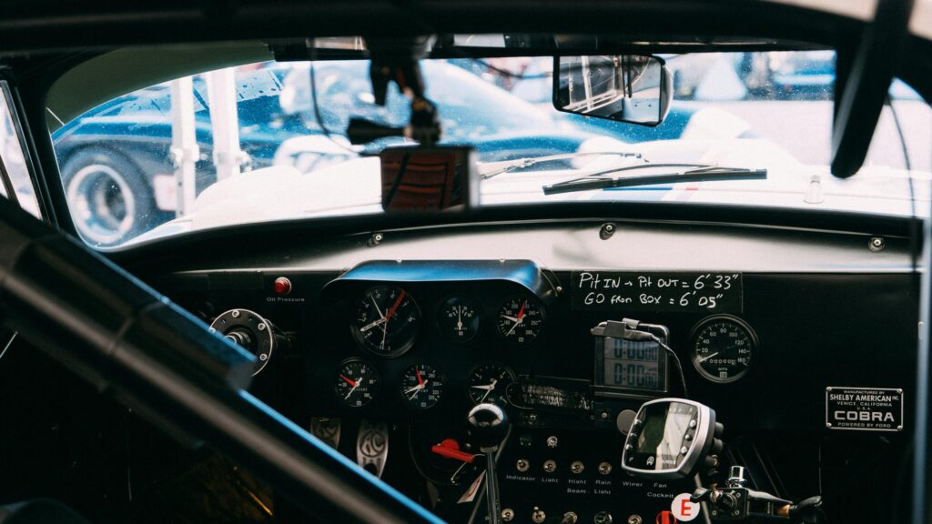 Vintage Shelby Cobra Racing Cockpit Dashboard Desktop Wallpaper