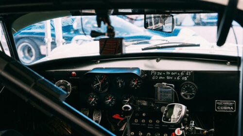 Vintage Shelby Cobra Racing Cockpit Dashboard Desktop Wallpaper