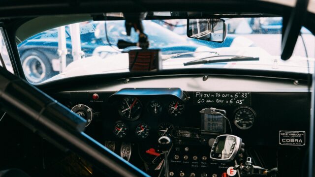 Vintage Shelby Cobra Racing Cockpit Dashboard Desktop Wallpaper