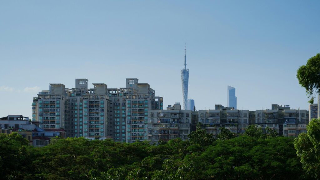 Guangzhou Canton Tower Skyline Urban Landscape Desktop Wallpaper