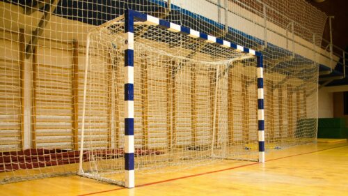 Indoor Handball Goal Net Sports Arena 4K Wallpaper