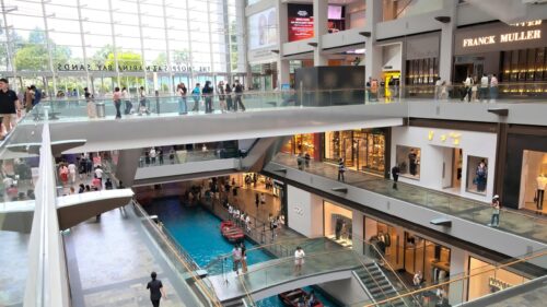 Luxury Marina Bay Sands Mall Interior Architecture Desktop Wallpaper
