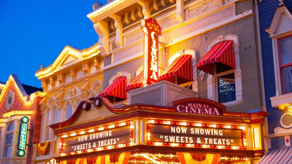Main Street Cinema Theater at Disney Park 4K PC Wallpaper