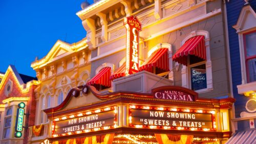 Main Street Cinema Theater at Disney Park 4K PC Wallpaper