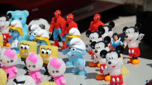 Colorful Collection of Cartoon Character Crystal Figurines Desktop Wallpaper
