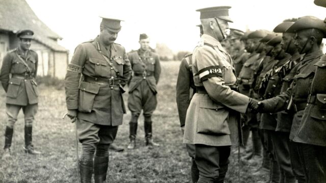 Historical WWI Military Inspection Ceremony 4K Desktop Wallpaper