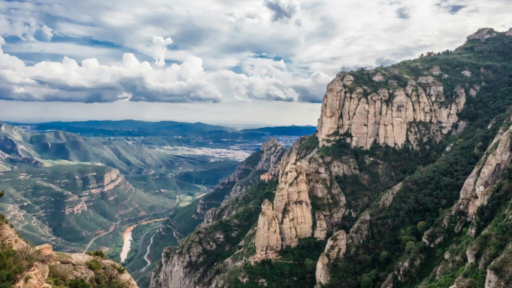 Breathtaking Montserrat Mountain Landscape in Spain Desktop Wallpaper
