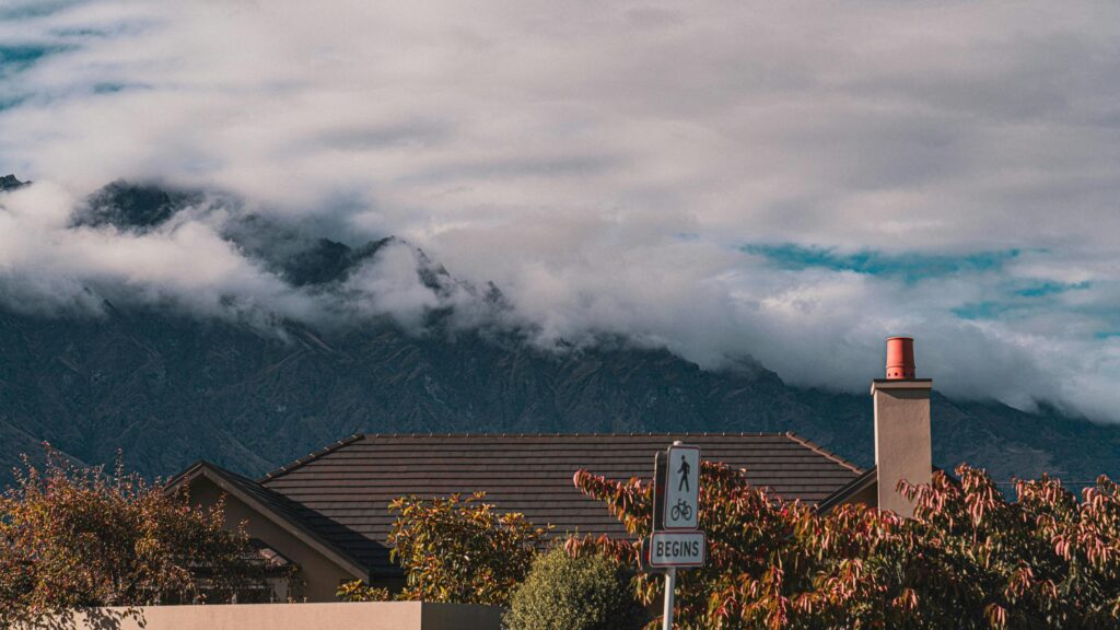 Stunning Mountain View Over Cozy Home Landscape 4K Wallpaper
