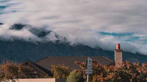 Stunning Mountain View Over Cozy Home Landscape 4K Wallpaper