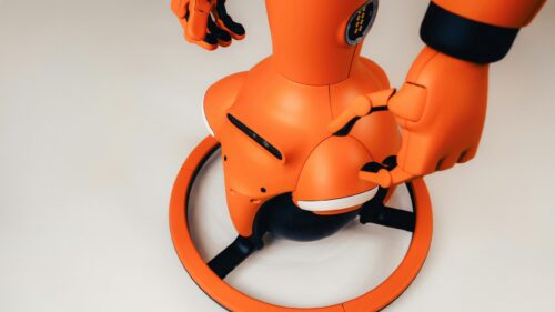 Futuristic Orange Robotic Assistant AI Technology PC Wallpaper