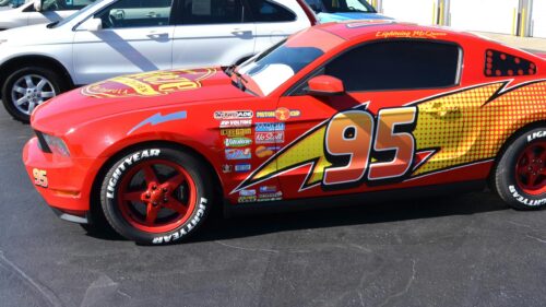 Lightning McQueen Ford Mustang Custom Car Desktop Wallpaper