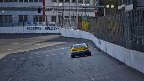 Stock Car Driving on Raceway Venray Oval Track Desktop Wallpaper
