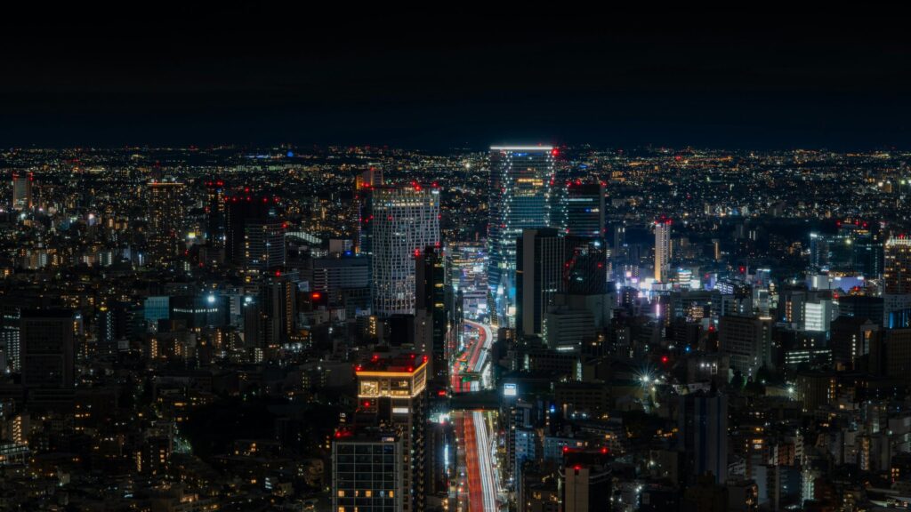 Breathtaking Tokyo Cityscape Night Lights 4K Desktop Wallpaper