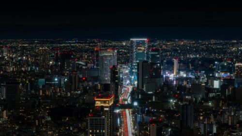 Breathtaking Tokyo Cityscape Night Lights 4K Desktop Wallpaper
