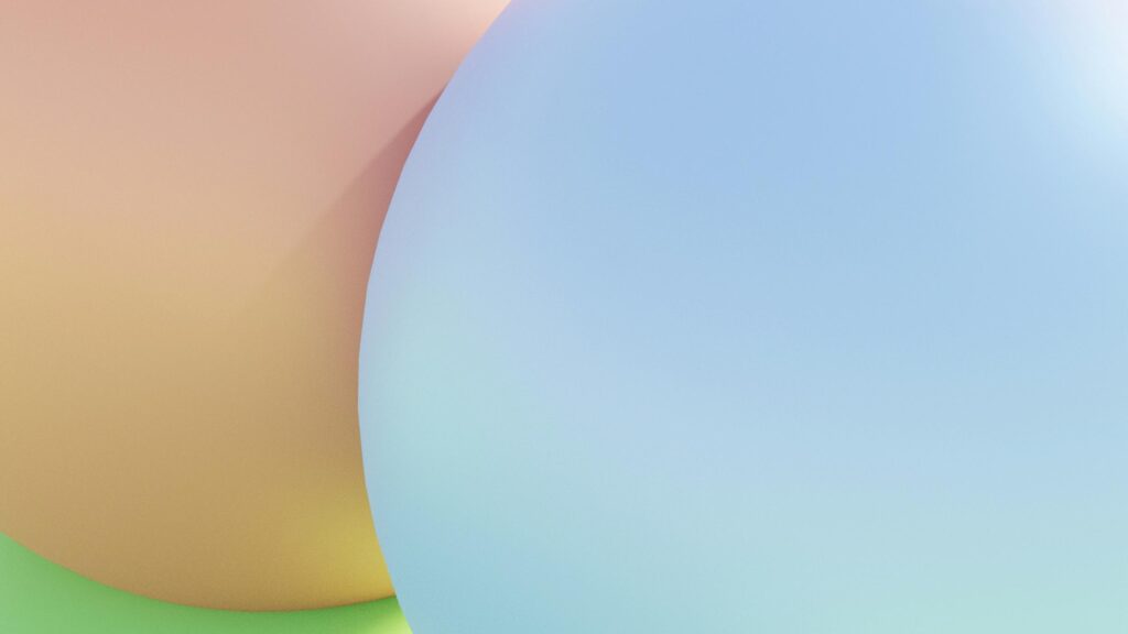 Abstract Minimalist Soft Pastel Spheres 4K Desktop Wallpaper