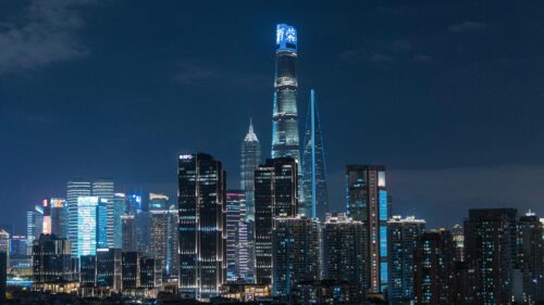 Stunning Shanghai Skyline at Night 4K Desktop Wallpaper