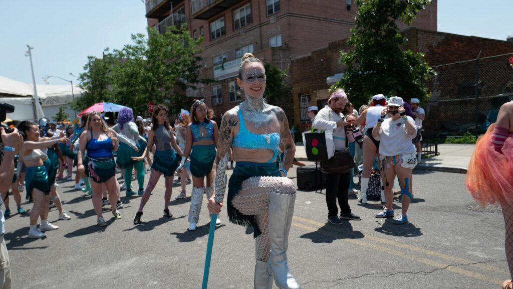 Fantasy Mermaid Parade Celebration in New York Desktop Wallpaper
