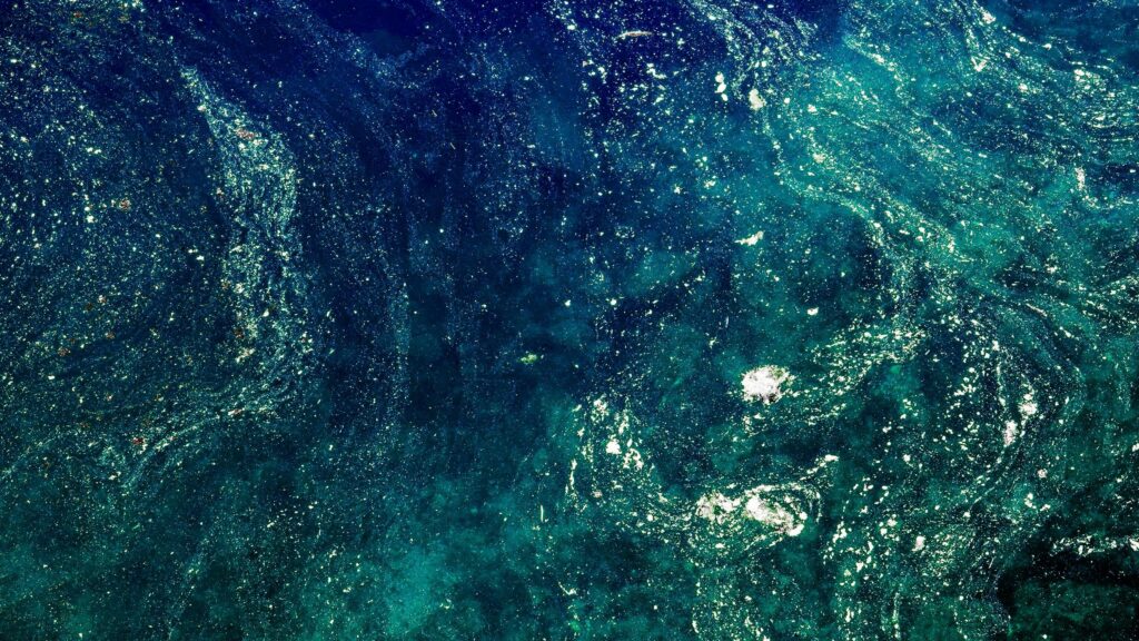 Ethereal Deep Blue Swirling Water Abstract 4K Desktop Wallpaper