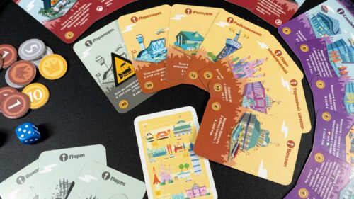 Board Game Components Setup Top-Down View 4K Wallpaper