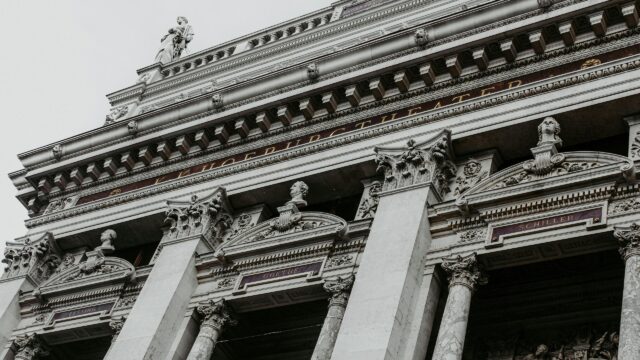 Low Angle View of the Architectural Detail of Vienna Burgtheater 4K Wallpaper
