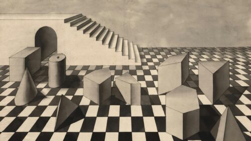 Surreal Geometric Architecture Minimalist Abstract 4K Wallpaper