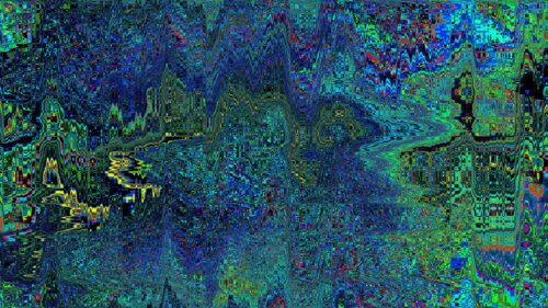 Abstract Neon Glitch Distortion Digital Art 4K Wallpaper