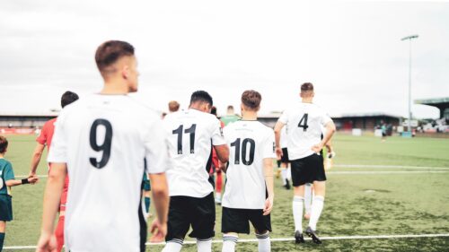 Soccer Players Walking onto the Pitch High Quality Desktop Wallpaper